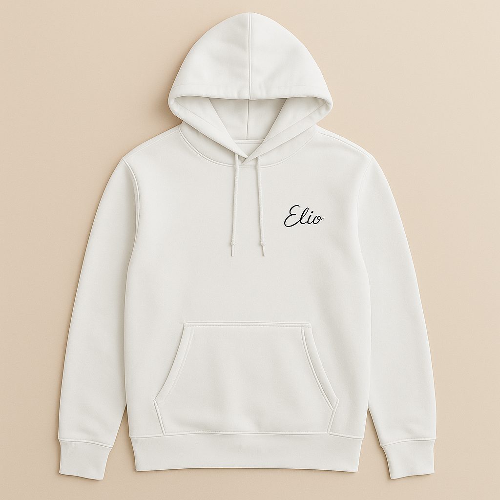 sweat personnalise unisexe blanc coton premium laloussio