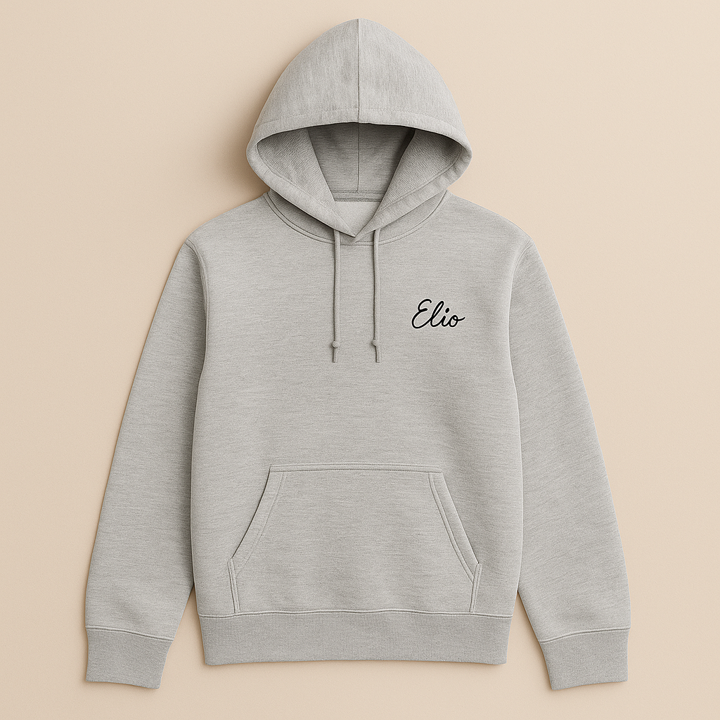 sweat personnalise unisexe gris coton premium laloussio