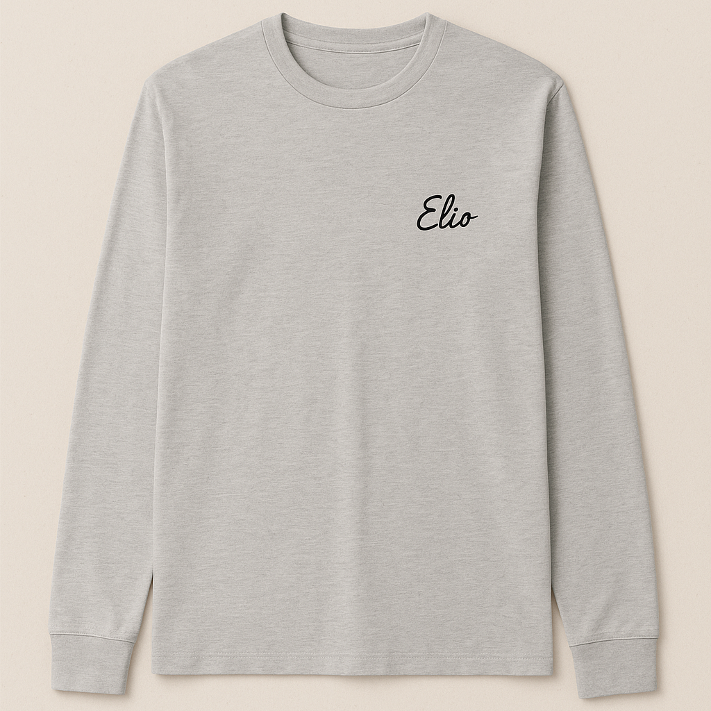 t-shirt personnalisé manches longues LALOUSSIO – gris