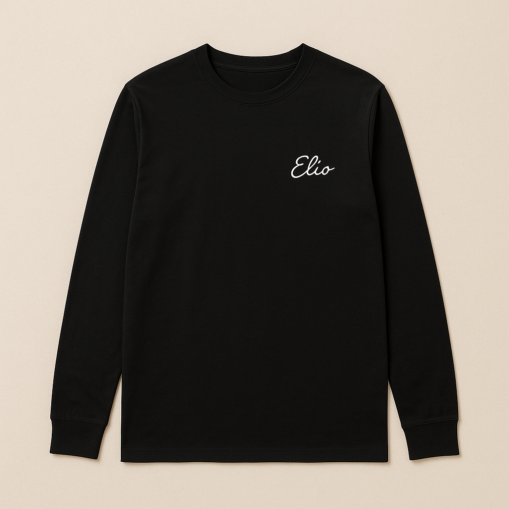 t-shirt personnalisé manches longues LALOUSSIO – noir