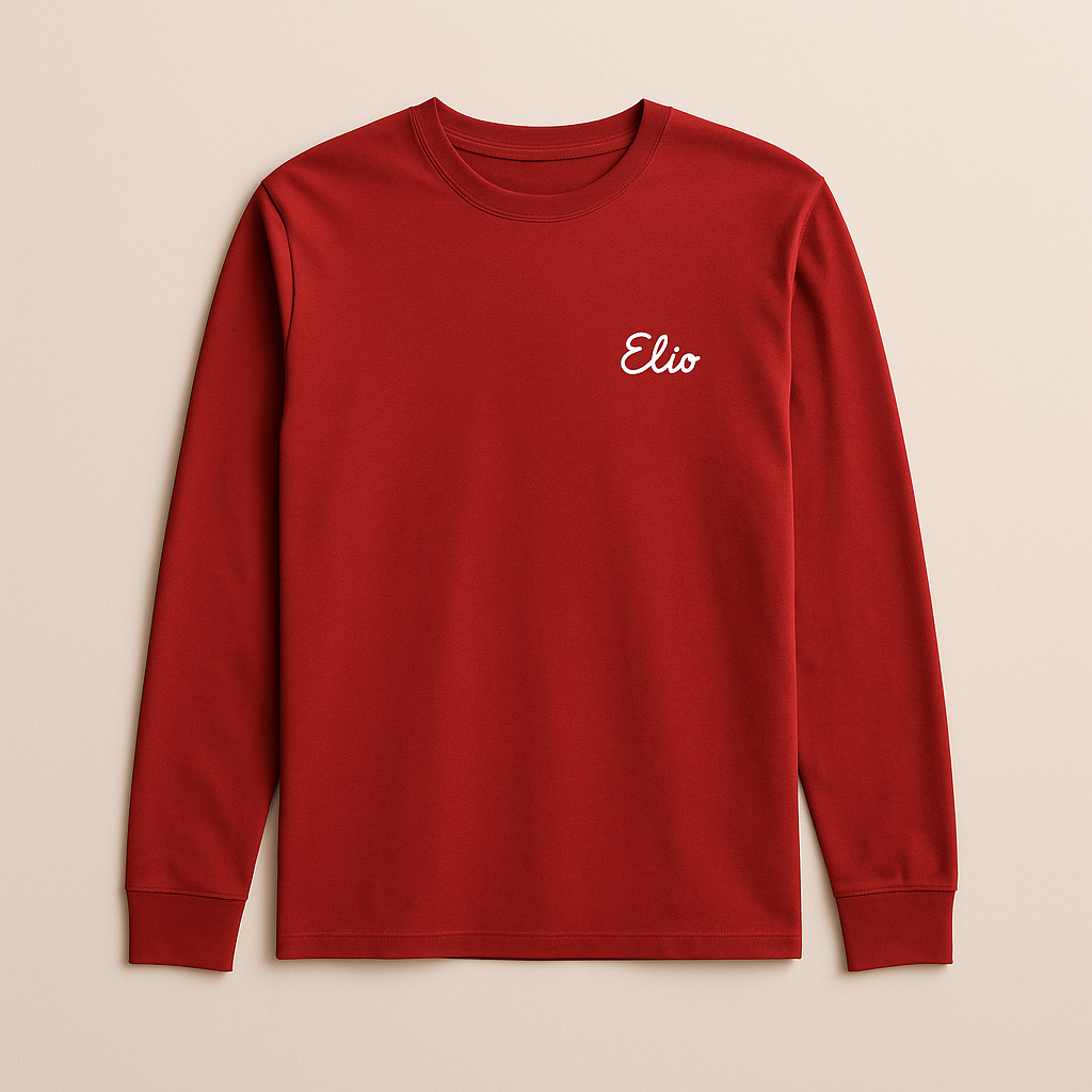 t-shirt personnalisé manches longues LALOUSSIO – rouge